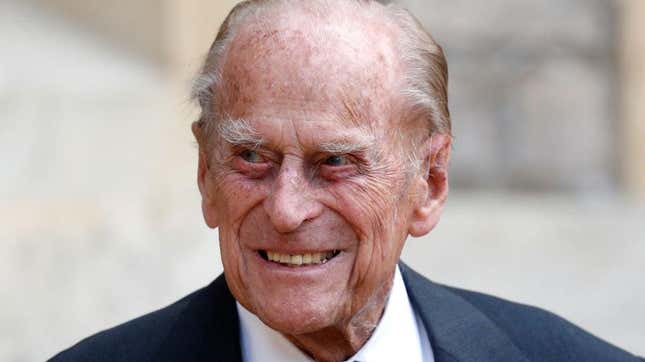 The Duke of Edinburgh smiling