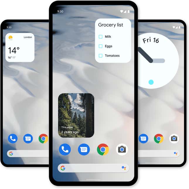 All widgets on Android 12 will have rounded corners.