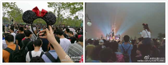 Shanghai Disneyland during the National Day holiday.