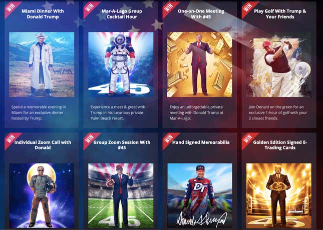Image for article titled The Former President Is Hawking 'Digital Trading Cards' of Himself as a Superhero for $99 Each