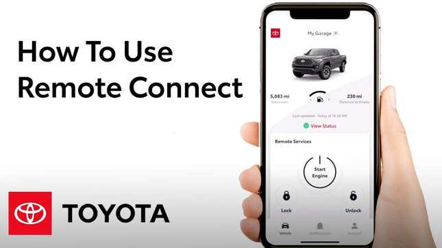 Image for article titled You&#39;re Going To Have To Pay For A Subscription If You Want To Remote Start Your Toyota