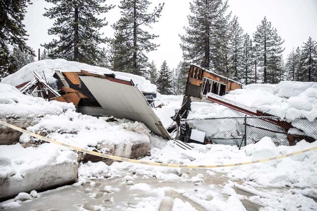 Photo Of Collapsed Building Under Snow
