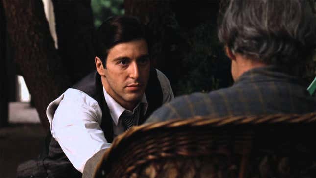 A young Al Pacino in The Godfather. 