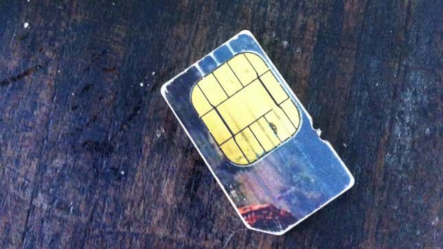 A SIM card bought in 2001 for $3,000
