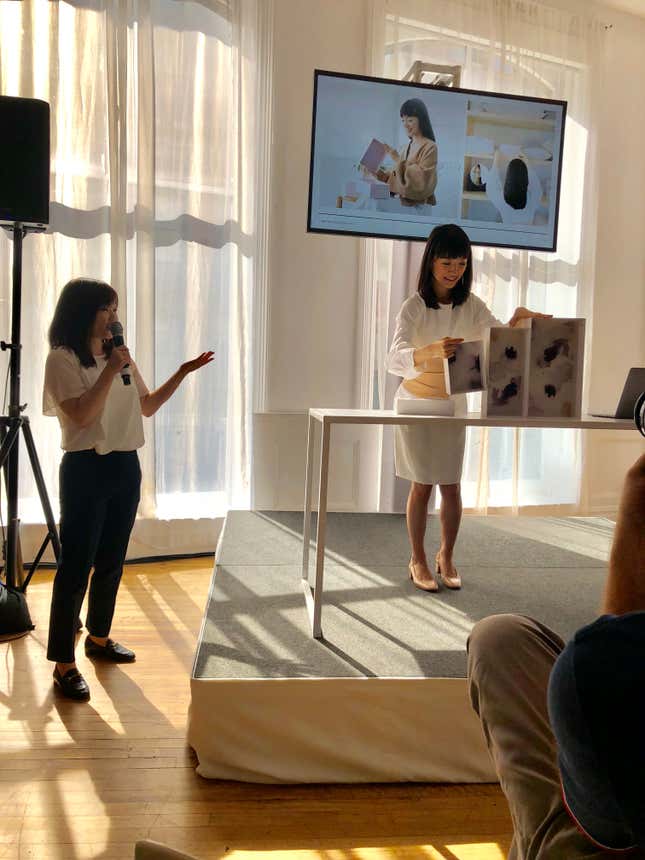 Marie and Marie at a 2018 press event in New York City.