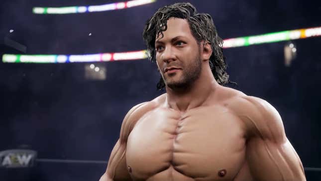 A screenshot from the upcoming AEW Fight Forever's early footage showcasing Kenny Omega in the ring. 