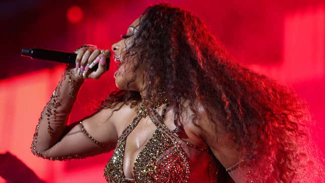 Megan Thee Stallion performs on stage at Essence Music Festival on July 2, 2023 at Caesars Superdome in New Orleans, Louisiana.