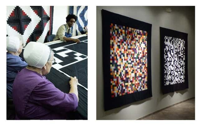 Math Art Quilt Making.