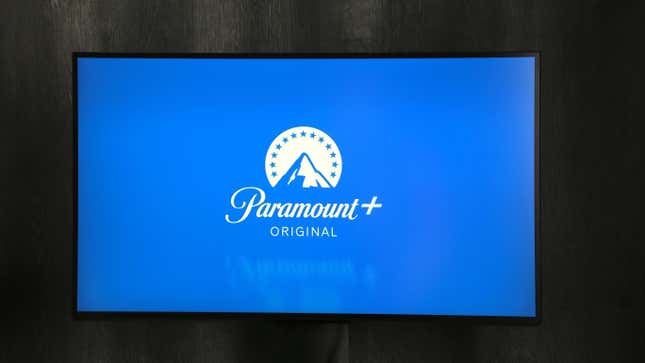 Paramount+ logo on TV screen