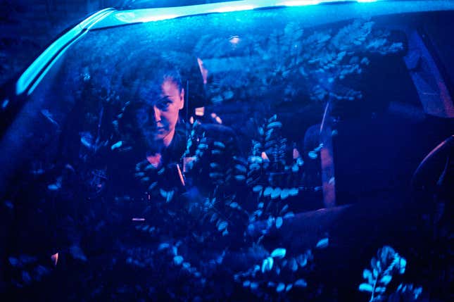 Anna Ierygina during her first night patrol.