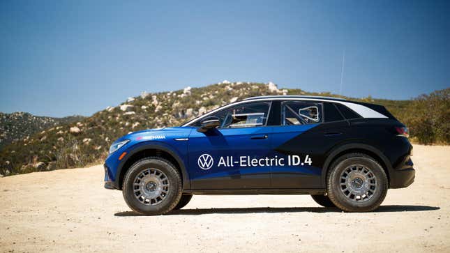 Image for article titled Volkswagen ID.4 Survives Mexican 1000 Off-Road Race Without Mechanical Issues