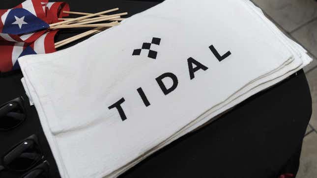 A photo of the Tidal logo on a kerchief 