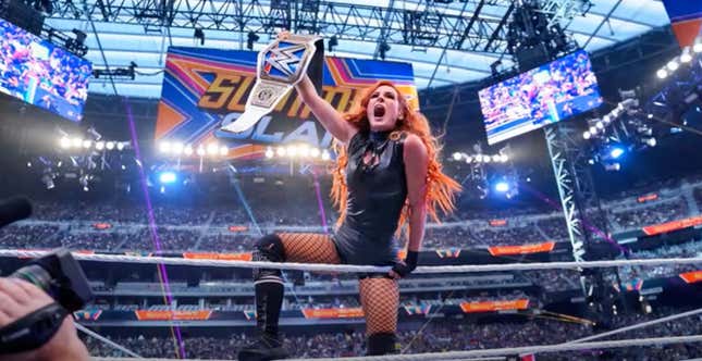 WWE superstar Becky Lynch at SummerSlam 2021