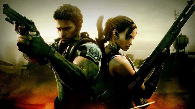 An image shows Chris and Sheva from RE5. 