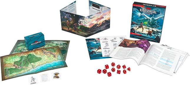 Imagen para el artículo titulado Todo lo que necesitas para empezar a jugar D&D está en esta caja