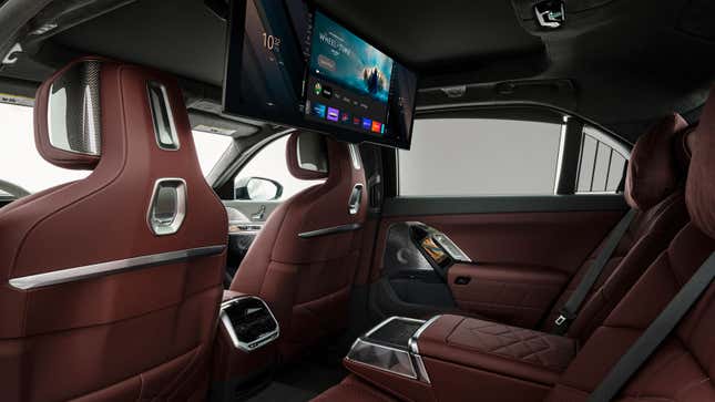 A photo of the rear seats in the new BMW 7 Series.