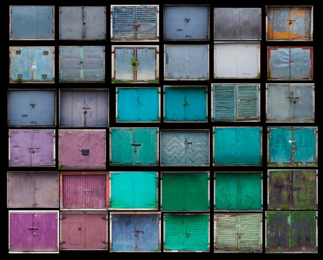 Image for article titled Photos: The rainbow beauty of Lithuania’s Soviet-era “garage towns”