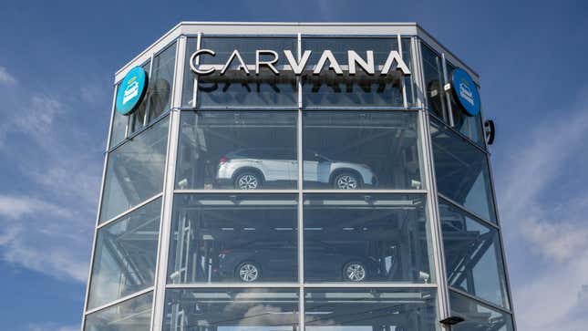 Cars in a Carvana vending machine