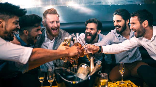 Image for article titled Philosophical Bachelor Party Celebrates Last Day Of Man’s Illusion Of Freedom