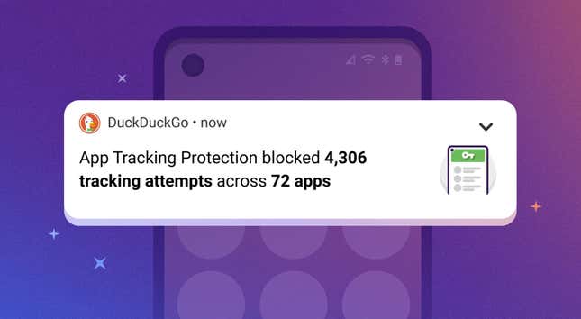 Image for article titled DuckDuckGo Can Now Stop Apps From Tracking You on Android