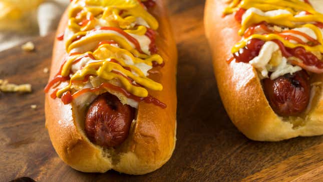 mayo mustard ketchup hot dogs