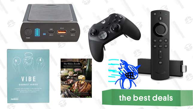 Image for article titled Thursday&#39;s Best Deals: Amazon Fire TV 4K, ScoutPro Portable Charger, Free Diskreet Vibe, The Elder Scrolls: The Official Cookbook, and More