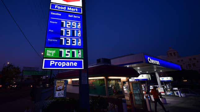 Image for article titled Gas Price Watch: It&#39;s Day Three Of Record Prices At The Pump