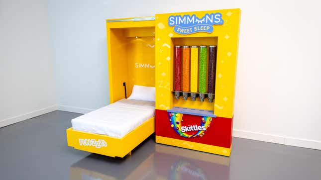 Skittles candy-dispensing Murphy bed