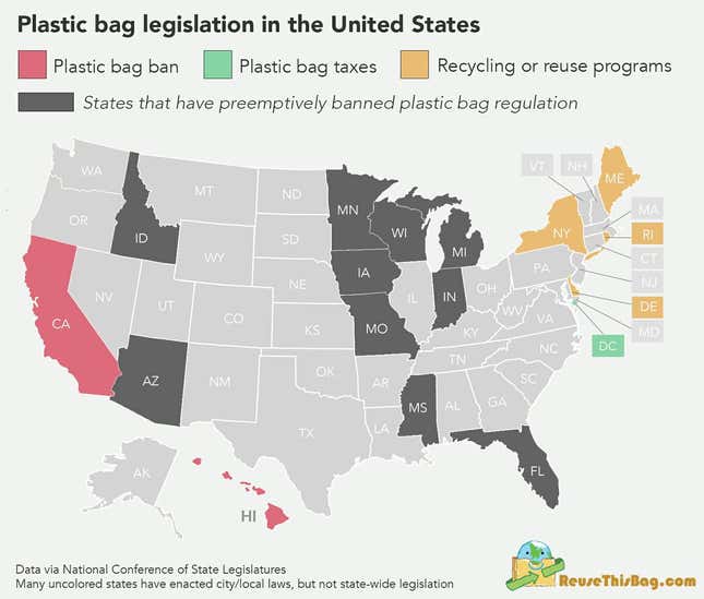 Image for article titled All the places plastic bags are banned around the world