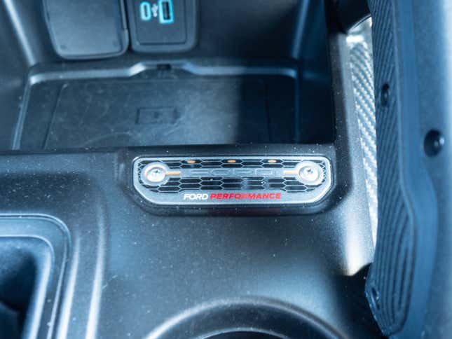 Image for article titled The 2022 Ford Bronco Raptor Has all the Good Buttons and Switches