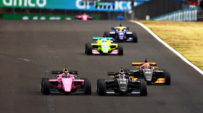 Jamie Chadwick leads the field during the W Series Hungarian Grand Prix weekend.