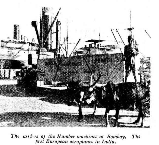 A magazine photo of the arrival of the Belgian biplanes.