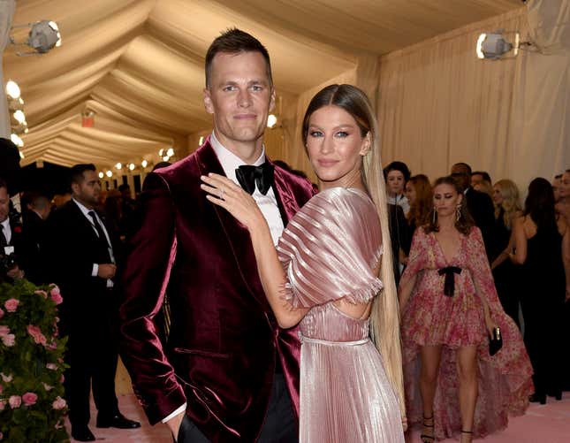 Tom Brady, left, and Gisele Bundchen attend The Metropolitan Museum of Art’s Costume Institute benefit gala on May 6, 2019, in New York. The couple announced Friday they have finalized their divorce, ending their 13-year marriage.