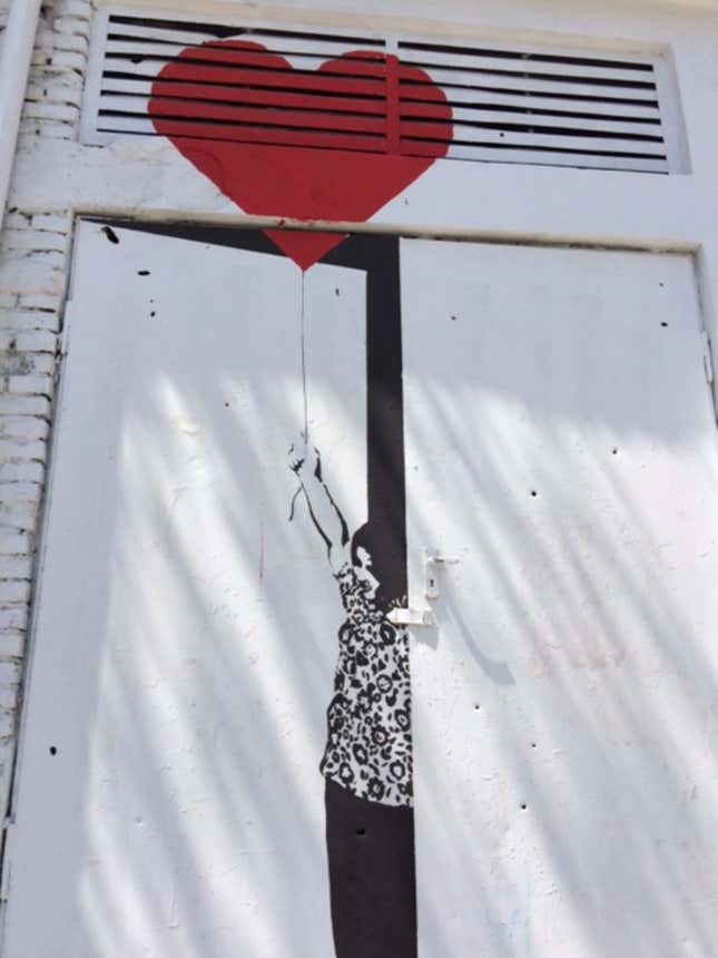 Graffiti in a Kabul street.