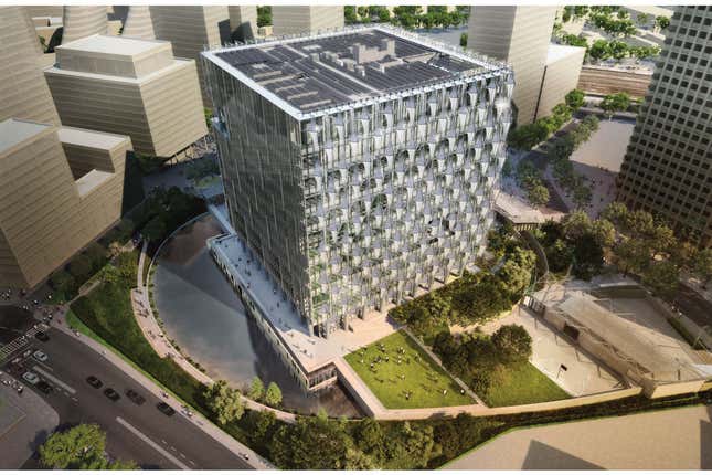 The new US embassy in London (model).