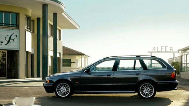 A photo of a BMW station wagon.