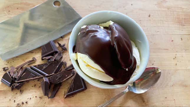 Image for article titled Make the Pervert&#39;s Magic Shell With Chocolate and Duck Fat