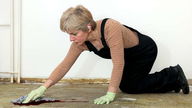 Image for article titled Woman Puts On True Crime Podcast To Entertain Herself While Cleaning Up Husband’s Entrails