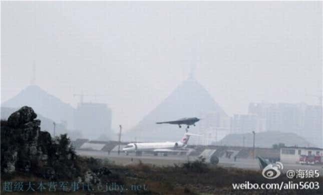 Image for article titled China’s first stealth combat drone isn’t all that stealthy. But it doesn’t have to be