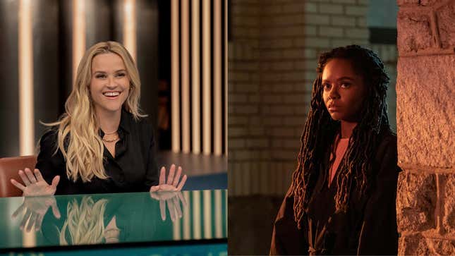 Reese Witherspoon in The Morning Show; Ashleigh Murray in The Other Black Girl 