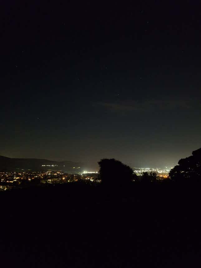 A Galaxy A54 nighttime landscape shot.