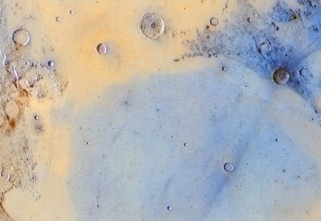 An inverted color image of the Moon, photographed from Spain.