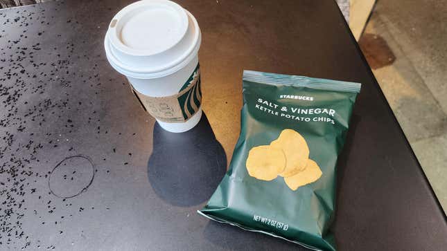 Image for article titled Pair Starbucks Salt and Vinegar Chips With Hot Coffee