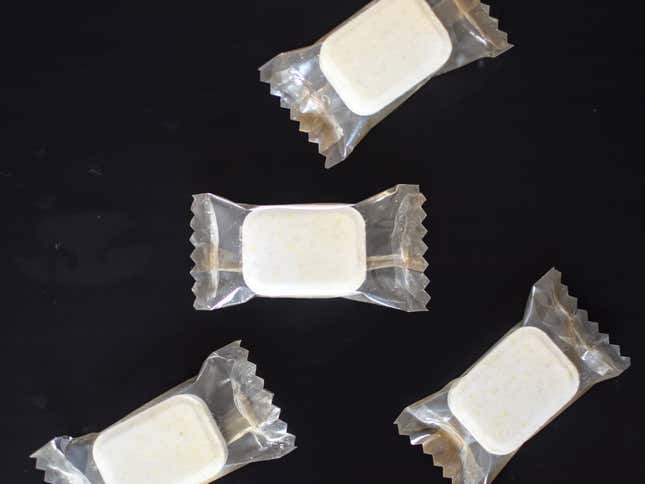 Plastic from candy packaging