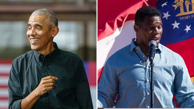 Image for article titled Obama Likens Herschel Walker to a 7-Year-Old, Drags Him to Hell