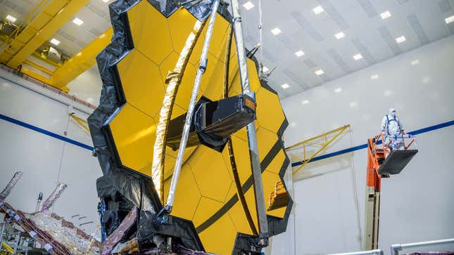 The 21-foot mirror on the James Webb Telescope