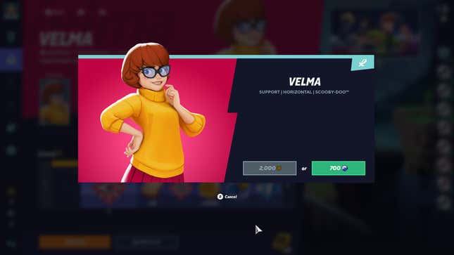 Velma, the support character in WB's Multiversus, their new fighting game that takes after Smash Bros.