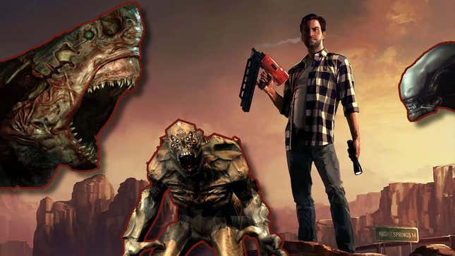 Alan Wake is joined by a Doom monster, xenomorph and zombie Nazi shark.