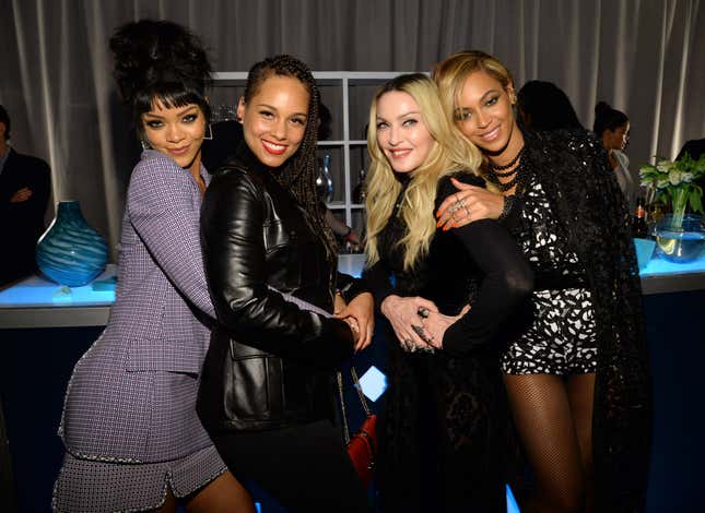 Rihanna, Alicia Keys, Madonna, Beyonce at a TIDAL Launch Event