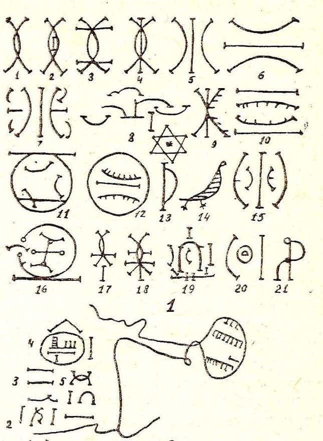 Ancient Nsibidi script from southeastern Nigeria